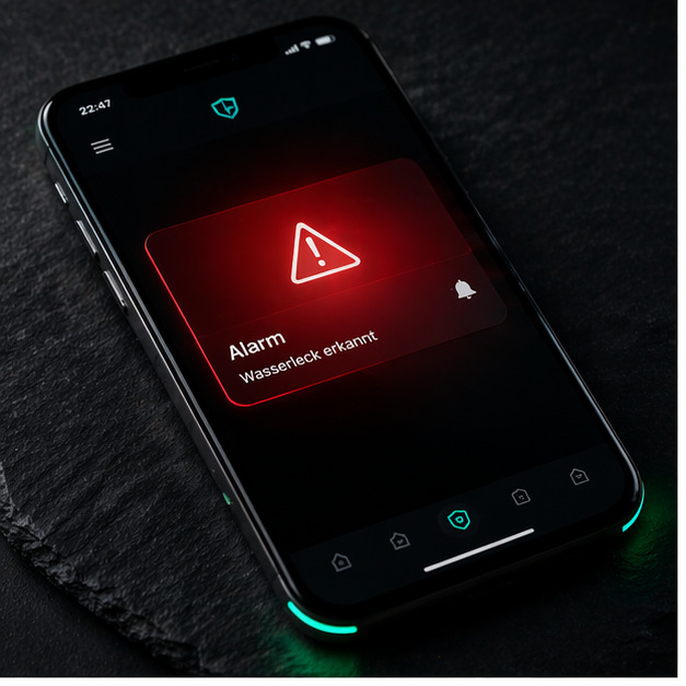Push-Benachrichtigung der Wohnwagen-Alarmanlage bei Einbruch auf dem Handy